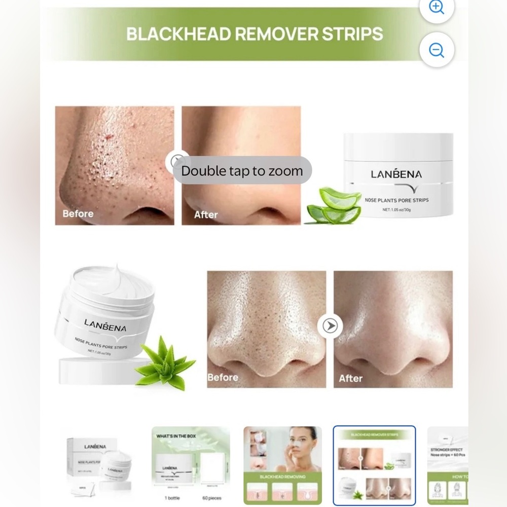 Set of 2 Lanbena Blackheads Removers Strips
